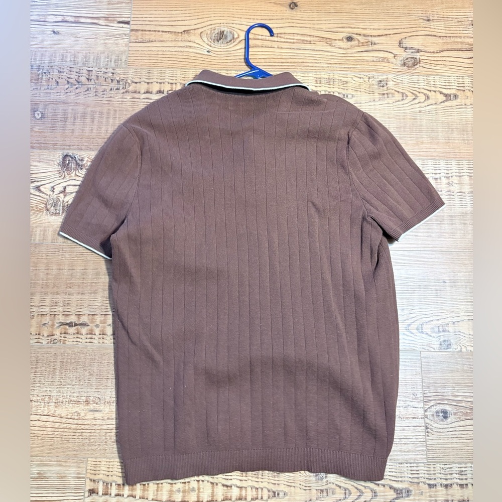 Express Chocolate Brown Polo Shirt for Men - Picture 2 of 2